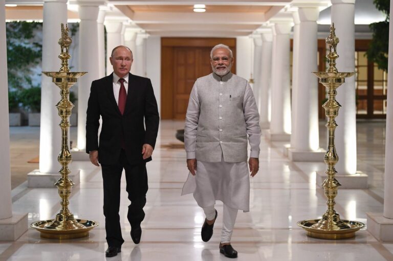 modi and putin in sco summit