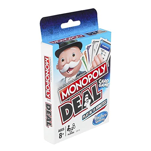 Monopoly Deal Card Game English (New), Toys for Families and Kids, Boys and Girls Ages 8 and Up, Fast Gameplay with Cards, Card Games, Games & Puzzles, Games