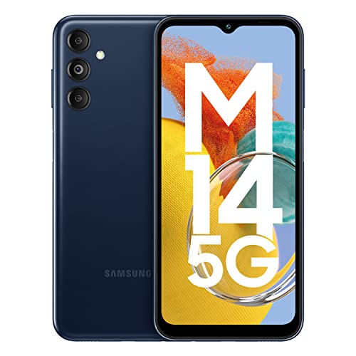 Samsung Galaxy M14 5G (Berry Blue, 4GB, 128GB Storage) | 50MP Triple Cam | 6000 mAh Battery | 5nm Octa-Core Processor | Android 13 | Without Charger