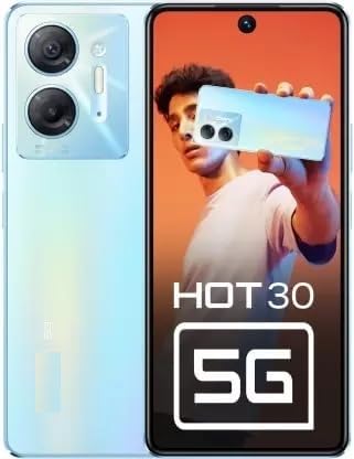for Infinix Hot 30 5G,50 MP+AI Lens | 8MP Front Camera,17.22 cm (6.78 inch) Full HD+Display,Dimensity 6020 5G Processor,6000 mAh Battery,with Fast Charging (128,Aurora Blue,8 GB)