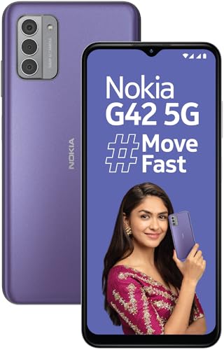 Nokia G42 5G | Snapdragon® 480+ 5G | 50MP Triple AI Camera | 16GB RAM (8GB RAM + 8GB Virtual RAM) | 256GB Storage | 5000mAh Battery | 2 Years Android Upgrades | 20W Charger Included | So Purple