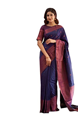 Avantika Fashion Women's Kanjivaram Soft Lichi Silk Banarasi Sarees With Blouse Piece