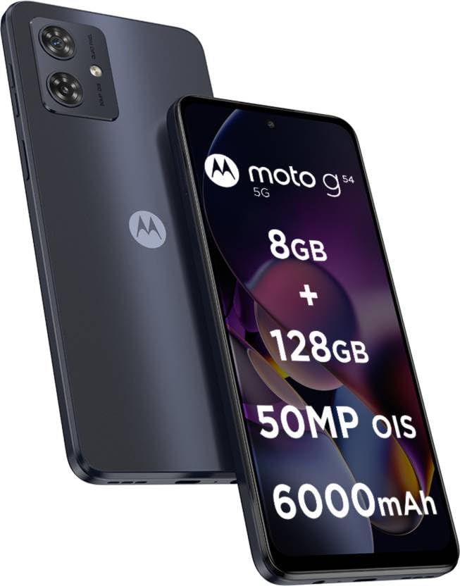 Motorola G54 5G (Midnight Blue, 8GB RAM, 128GB Storage) | The Segment’s Most Powerful Processor - MediaTek Dimensity 7020 | Massive 6000mAh Battery Hours and Hours of Power for Everything