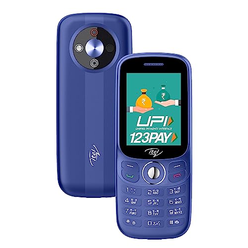 (Refurbished) itel SG400 Keypad Mobile Phone with 9.8mm Ultra Slim Design |2.4 inch Display|UPI Pay|Crystal Clear Calls | 4 Hour Service|1.3 MP Camera with Flash |Kingvoice|Metal Finish|Deep Blue