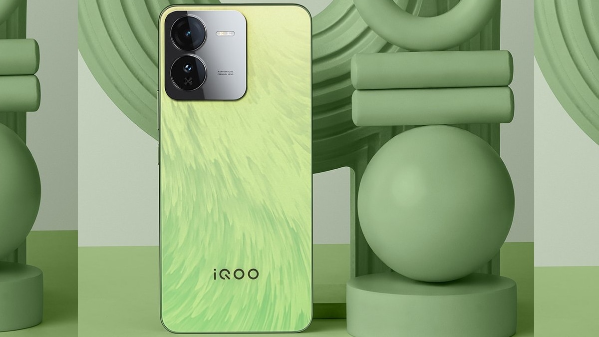  A green and white image with the text "iQOO" and a stylized number "9" in the center, likely representing the iQOO Z9 series of smartphones.