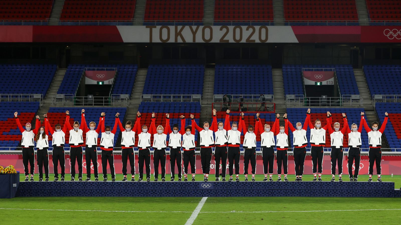 Canada women’s football team docked six points over Olympics drone